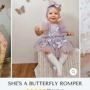 Charming Butterfly Embroidered Kids Dress